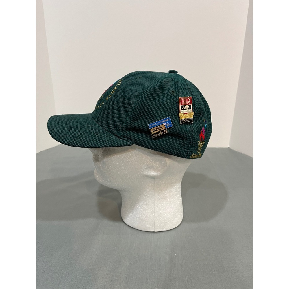 The Game Atlanta 1996 Olympics Hat Mens OSFA Green Vintage Snapback With Pins - Picture 4 of 9